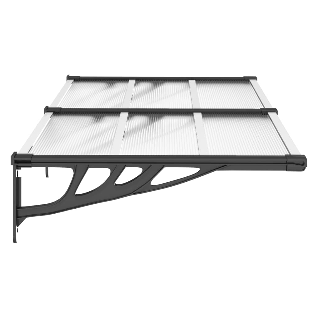 vidaXL Auvent de porte Noir et transparent 152,5x90 cm Polycarbonate