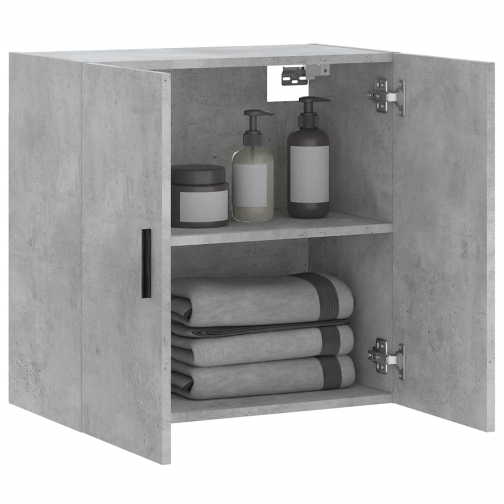 vidaXL Armoire murale gris béton 60x31x60 cm bois d'ingénierie