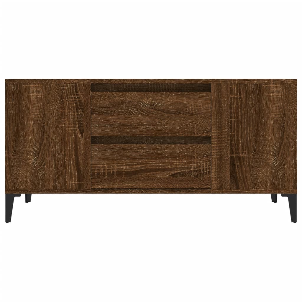 vidaXL Meuble TV Chêne marron 102x44,5x50 cm Bois d'ingénierie