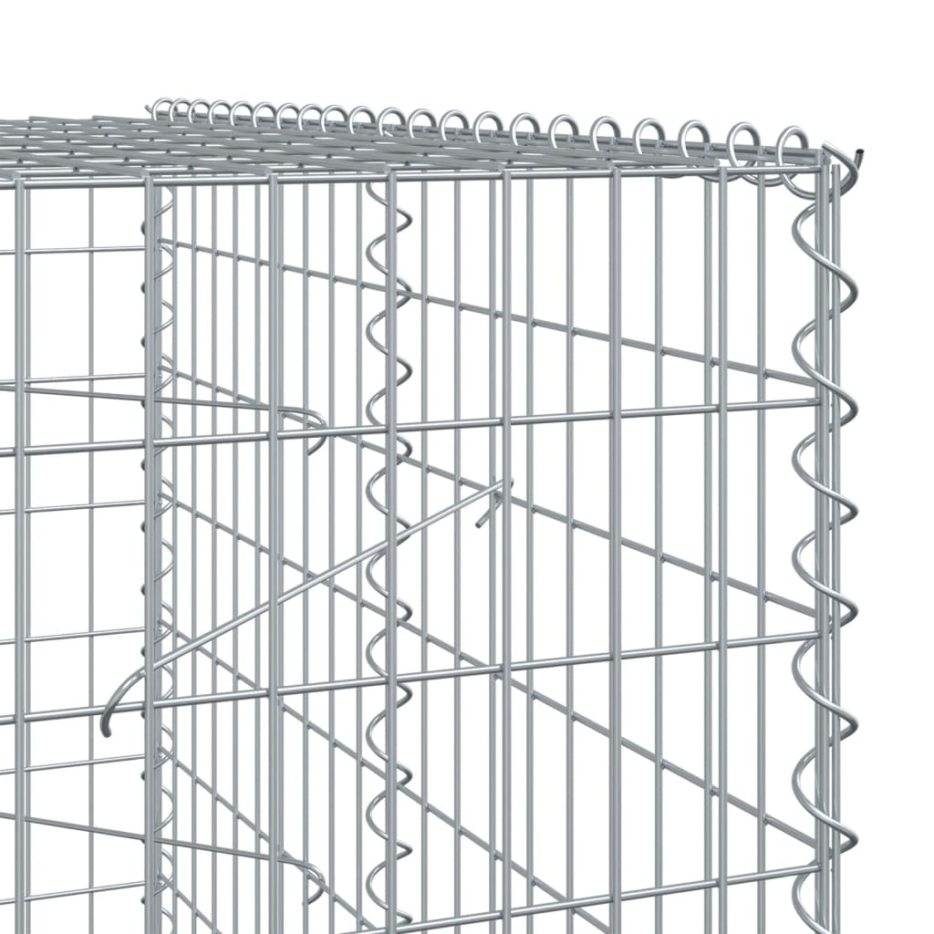 vidaXL Panier gabion avec couvercle 1150x100x200 cm fer galvanisé