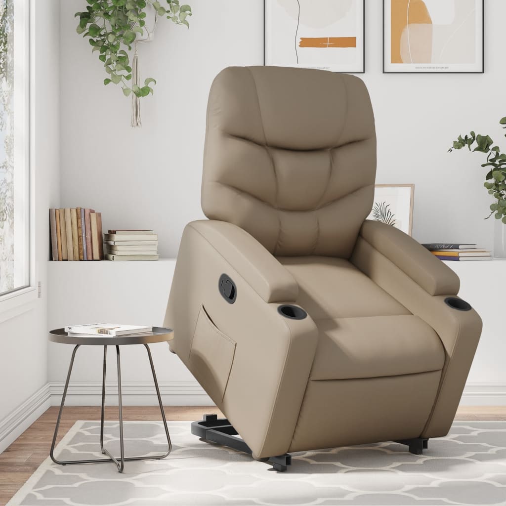 vidaXL Fauteuil inclinable Cappuccino Similicuir