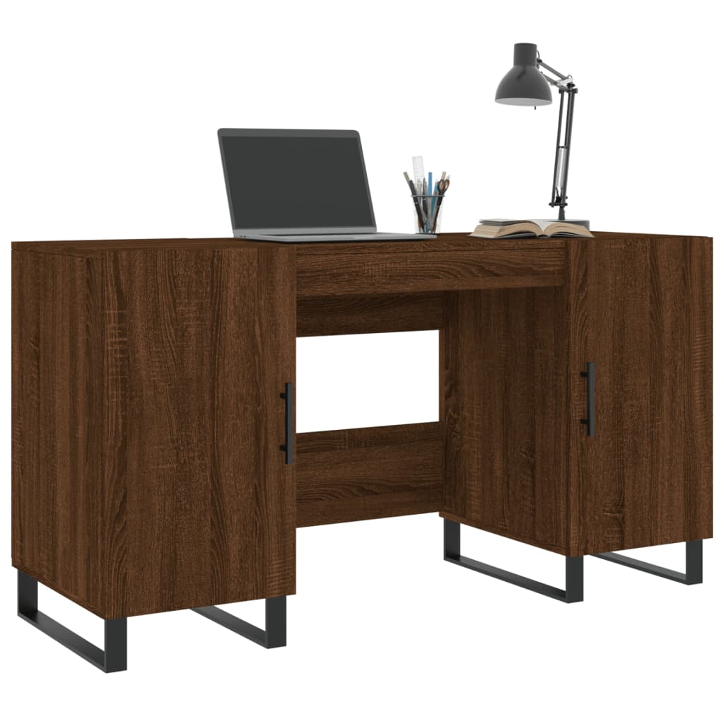 vidaXL Bureau chêne marron 140x50x75 cm bois d'ingénierie