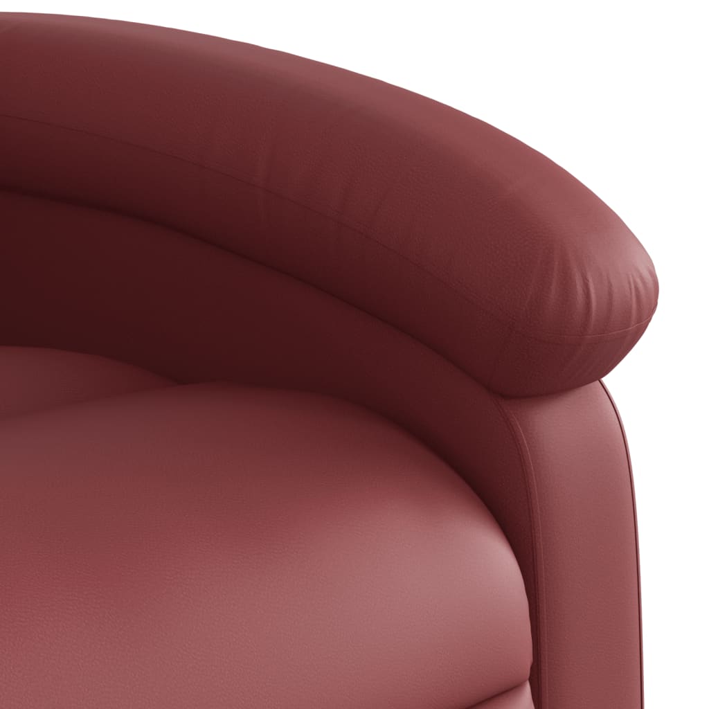 vidaXL Fauteuil de massage inclinable électrique rouge bordeaux