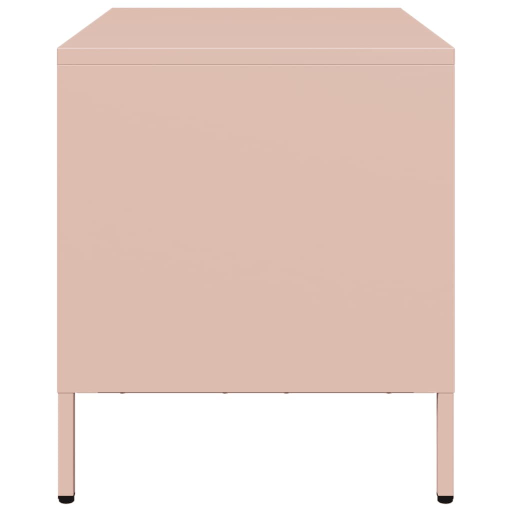 vidaXL Meuble TV rose 68x39x43,5 cm acier laminé à froid