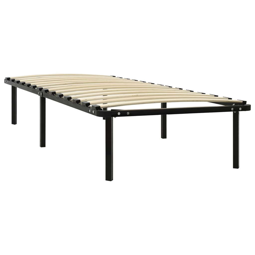 vidaXL Cadre de lit sans matelas noir métal 90x200 cm