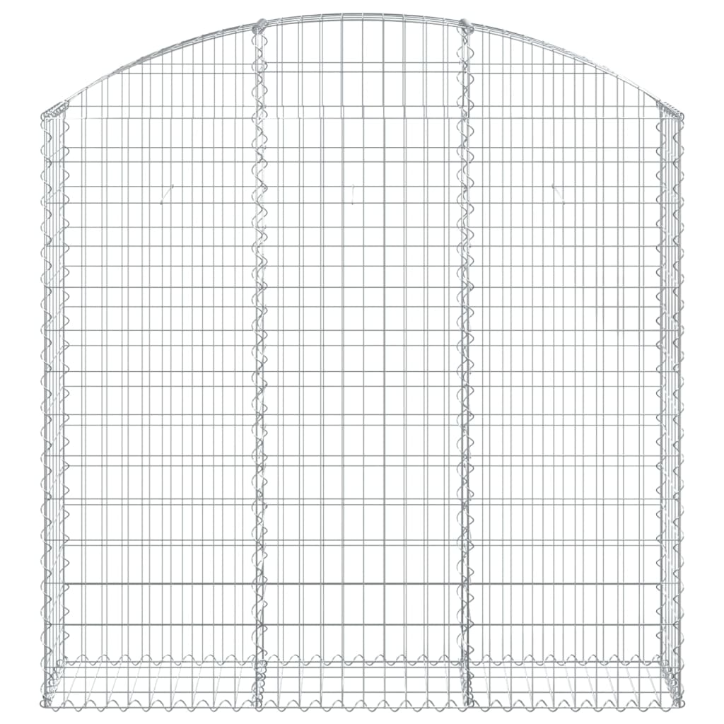 vidaXL Panier de gabions arqué 150x30x140/160 cm Fer galvanisé