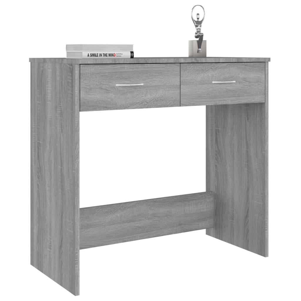 vidaXL Bureau Sonoma gris 80x40x75 cm Bois d'ingénierie