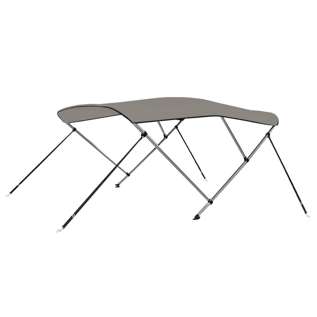 vidaXL Auvent bimini à 3 arceaux gris 183x180x137 cm