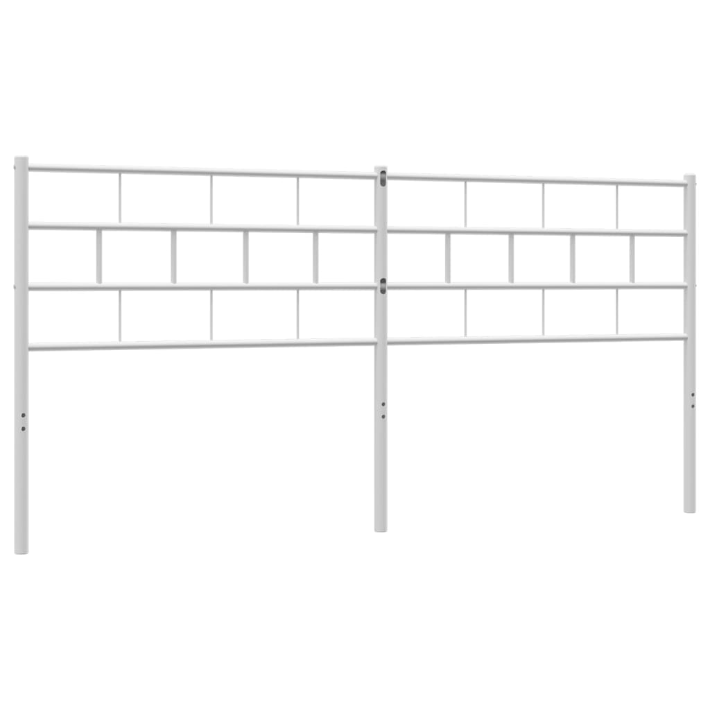 vidaXL Tête de lit métal blanc 180 cm