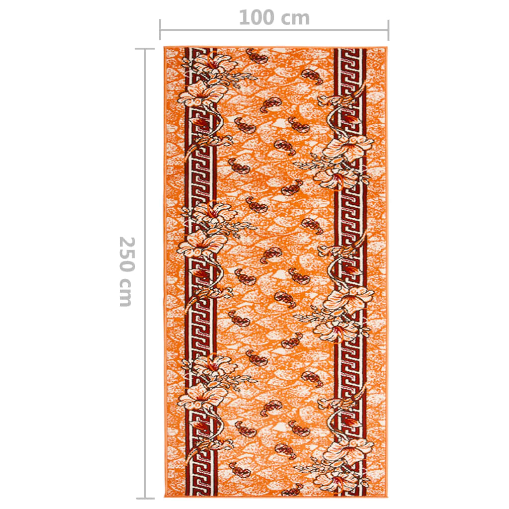 vidaXL Tapis BCF Terre cuite 100x250 cm