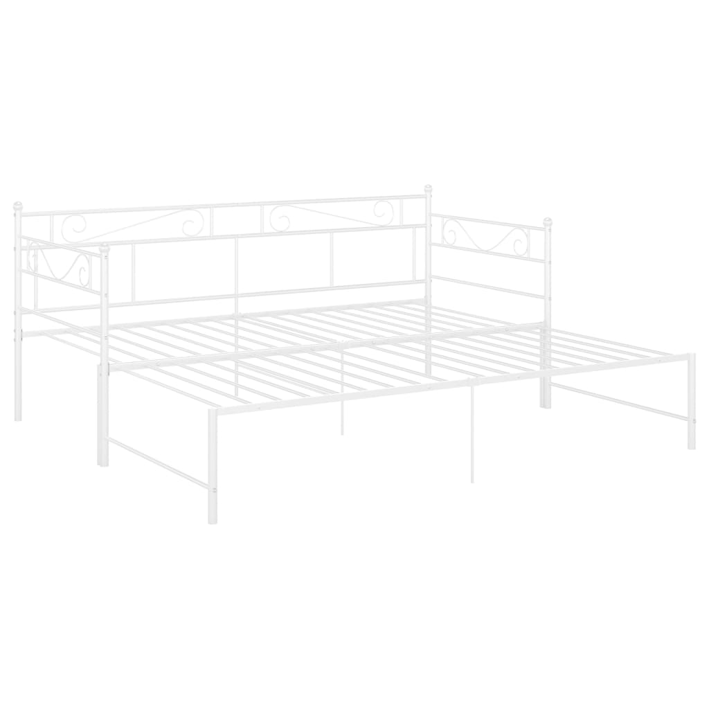 vidaXL Cadre de canapé-lit extensible sans matelas blanc 90x200 cm