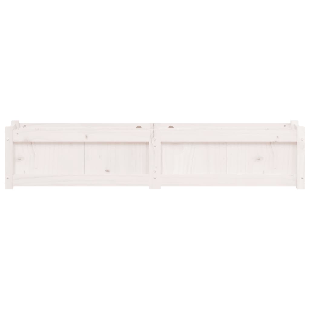 vidaXL Jardinières 2 pcs blanc bois de pin massif