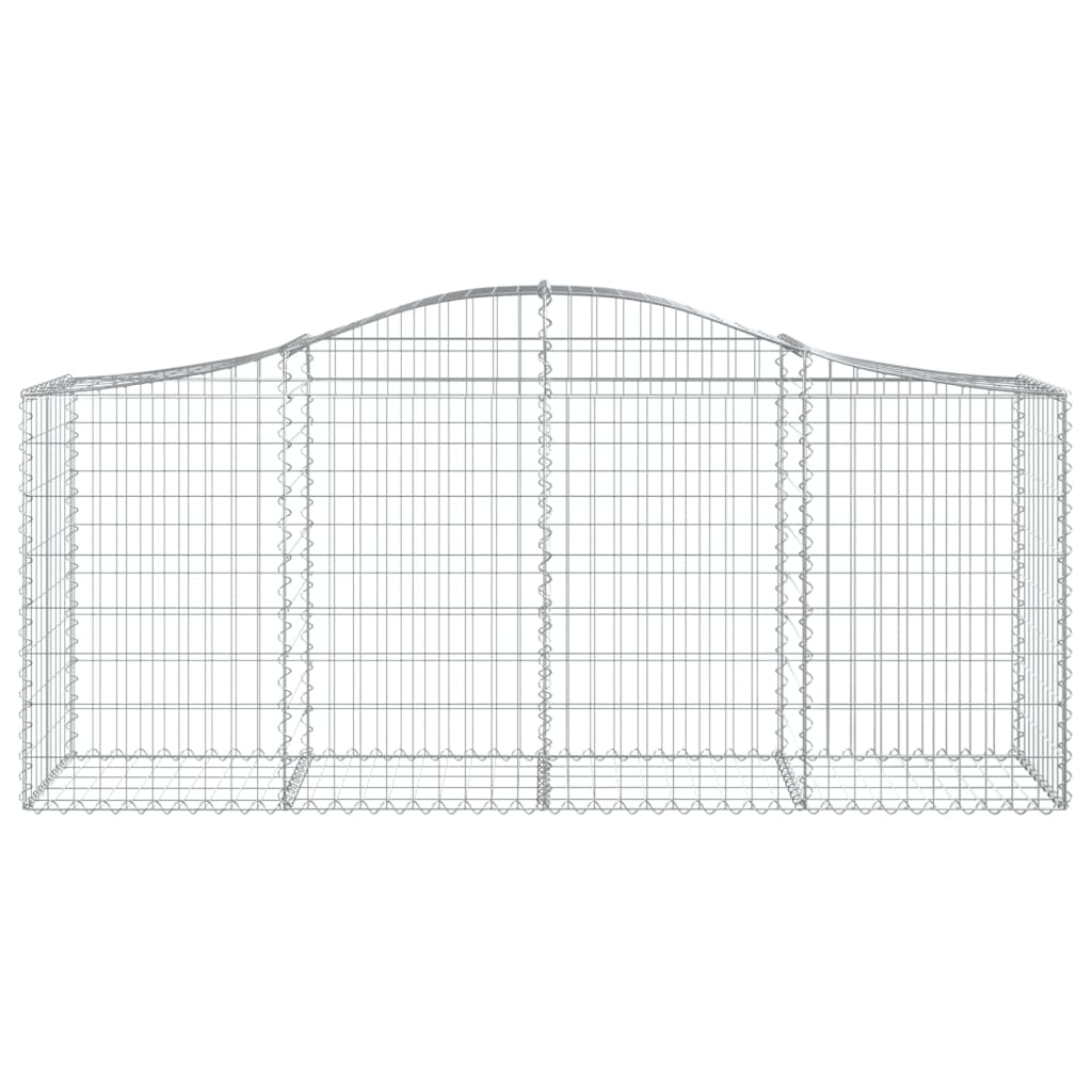 vidaXL Paniers à gabions arqués 12 pcs 200x50x80/100 cm Fer galvanisé