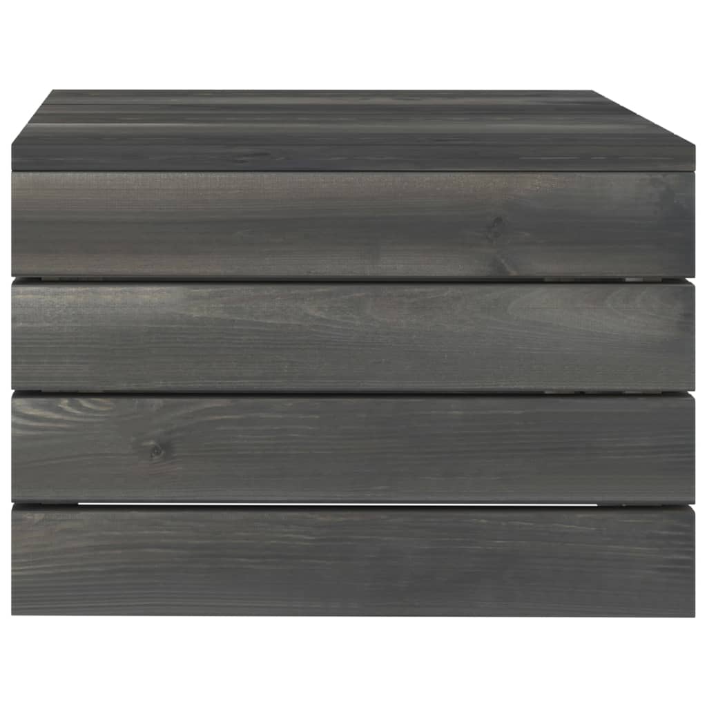 vidaXL Salon palette de jardin 6 pcs Bois de pin massif Gris foncé