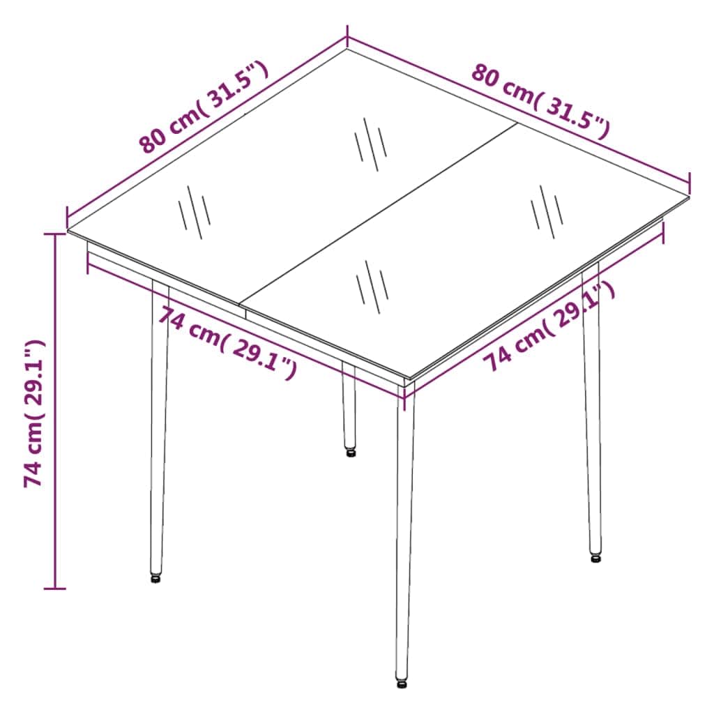 vidaXL Ensemble à manger de jardin 3 pcs Noir