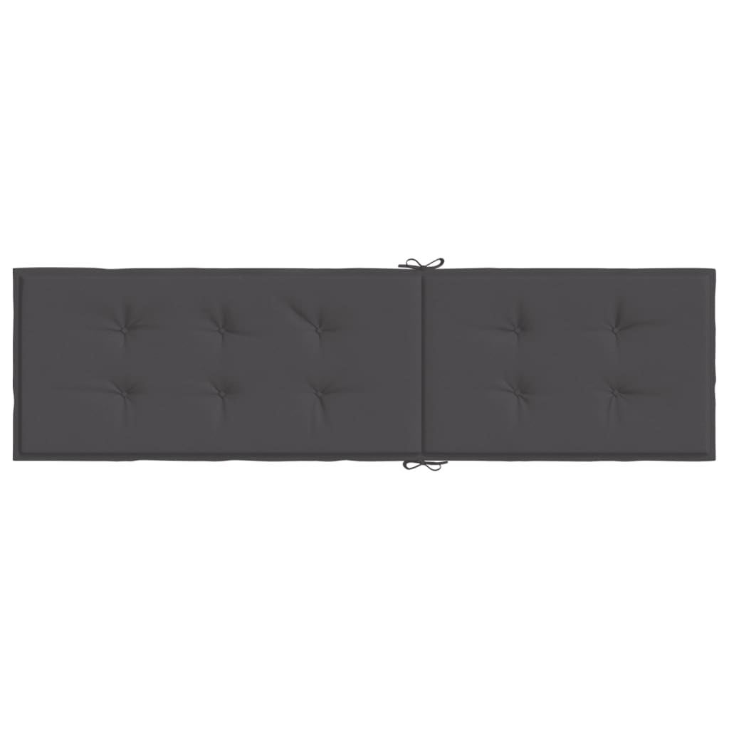 vidaXL Coussin de chaise longue anthracite mélangé (75+105)x50x3 cm