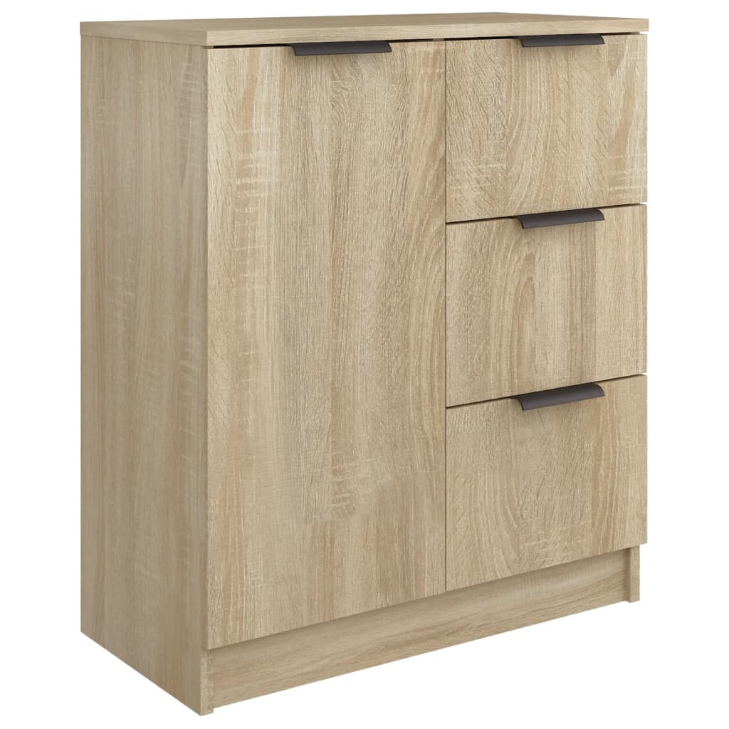 vidaXL Buffets 2 pcs Chêne sonoma 60x30x70 cm Bois d'ingénierie