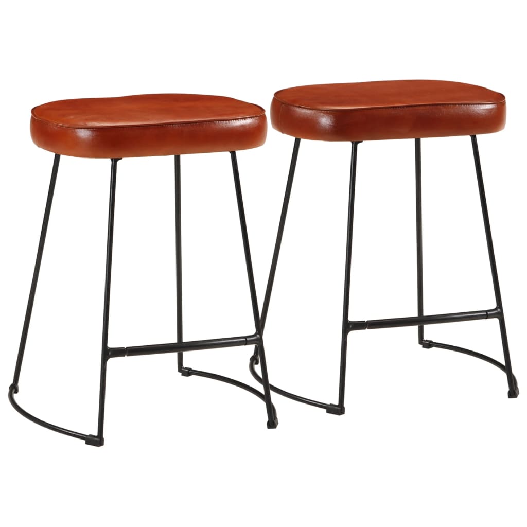 vidaXL Tabourets de bar lot de 2 marron foncé 40x29,5x53 cm