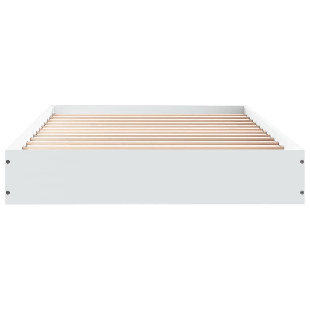 vidaXL Cadre de lit sans matelas blanc 75x190 cm bois d'ingénierie