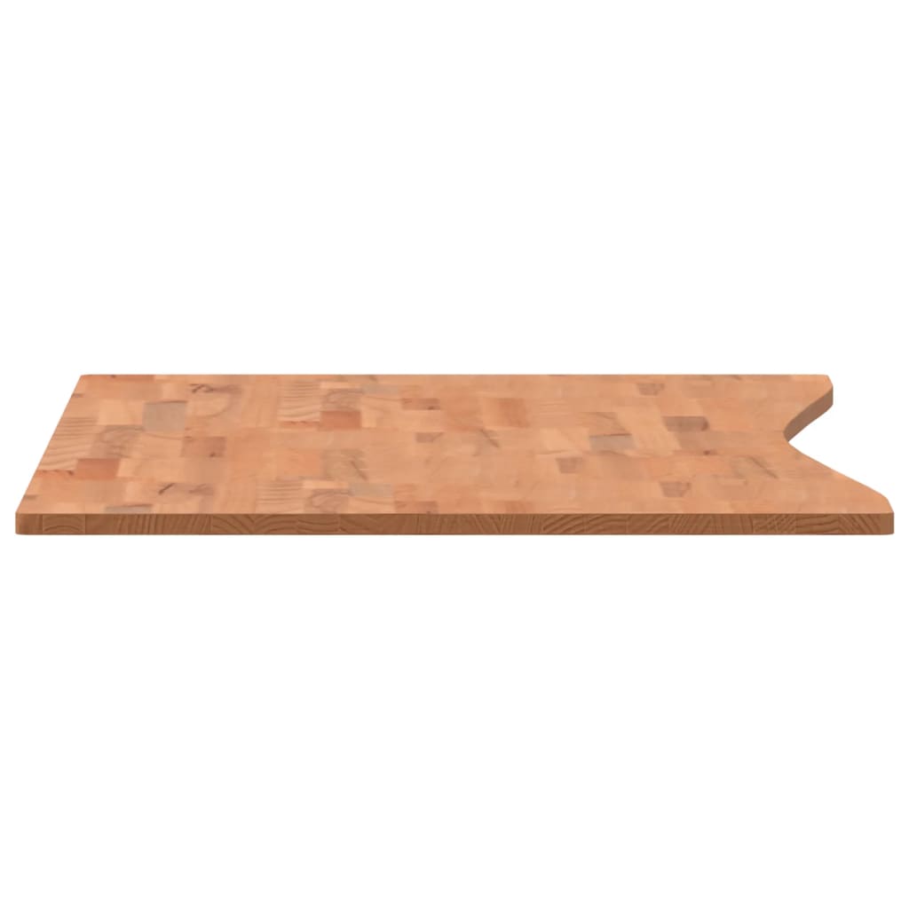 vidaXL Dessus de bureau 110x(55-60)x1,5 cm bois massif de hêtre