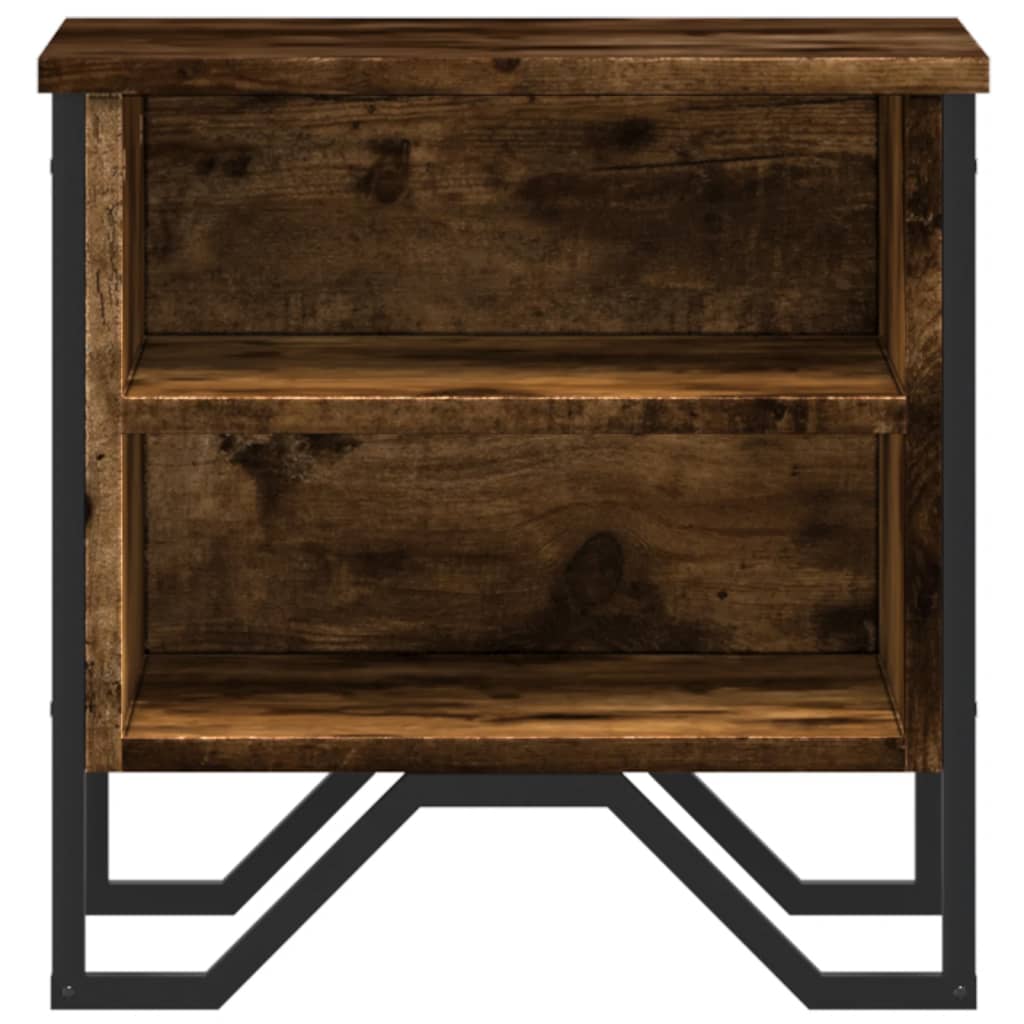 vidaXL Table de chevet chêne fumé 40x30x40 cm bois d'ingénierie