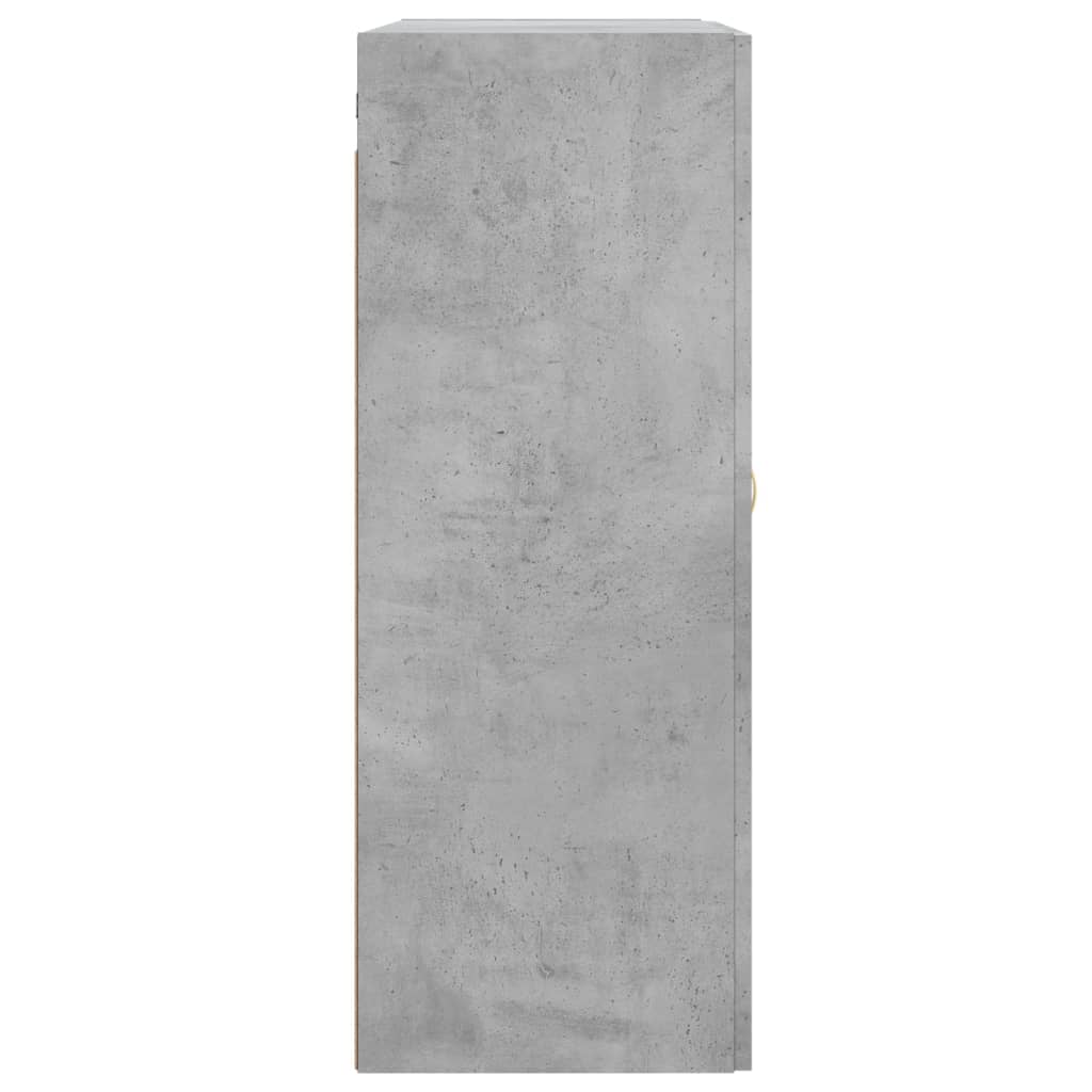 vidaXL Armoires murales 2 pcs gris béton bois d'ingénierie