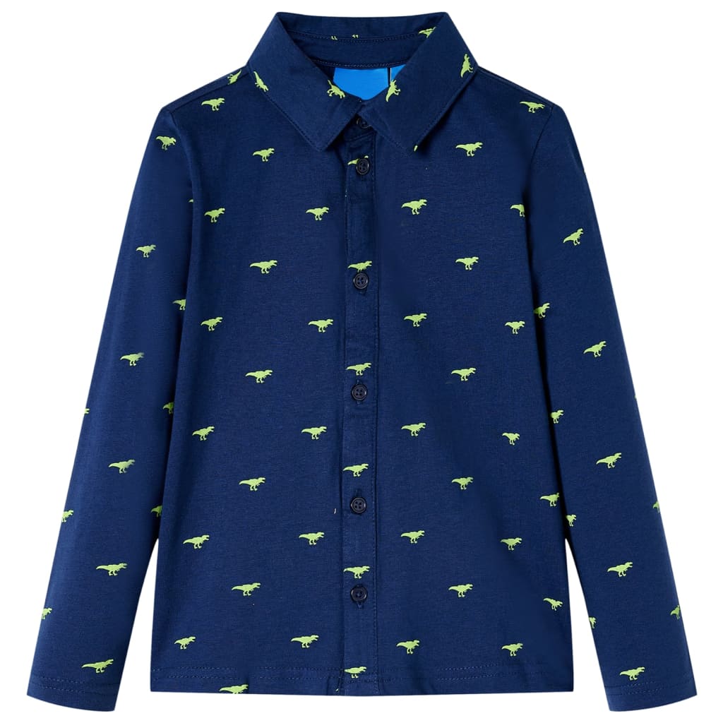 Chemise pour enfants bleu marine 140