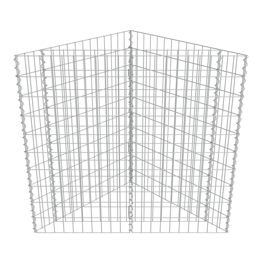 vidaXL Lit surélevé à gabion Acier galvanisé 75x75x100 cm