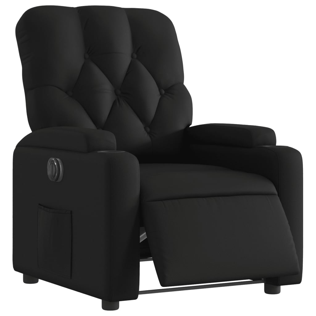 vidaXL Fauteuil inclinable électrique Noir Similicuir