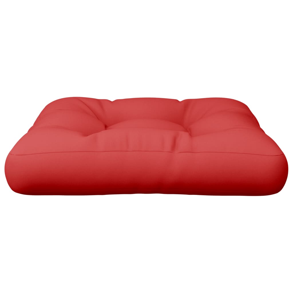 vidaXL Coussin de palette rouge 50x50x12 cm tissu