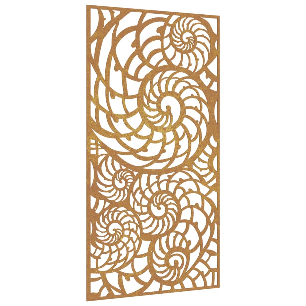 vidaXL Décoration murale de jardin 105x55 cm acier corten design coque