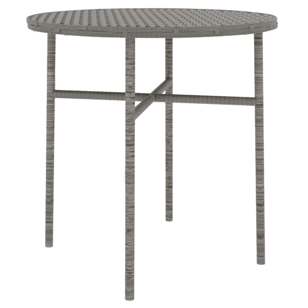 vidaXL Ensemble à manger de jardin 3 pcs Résine tressée Gris