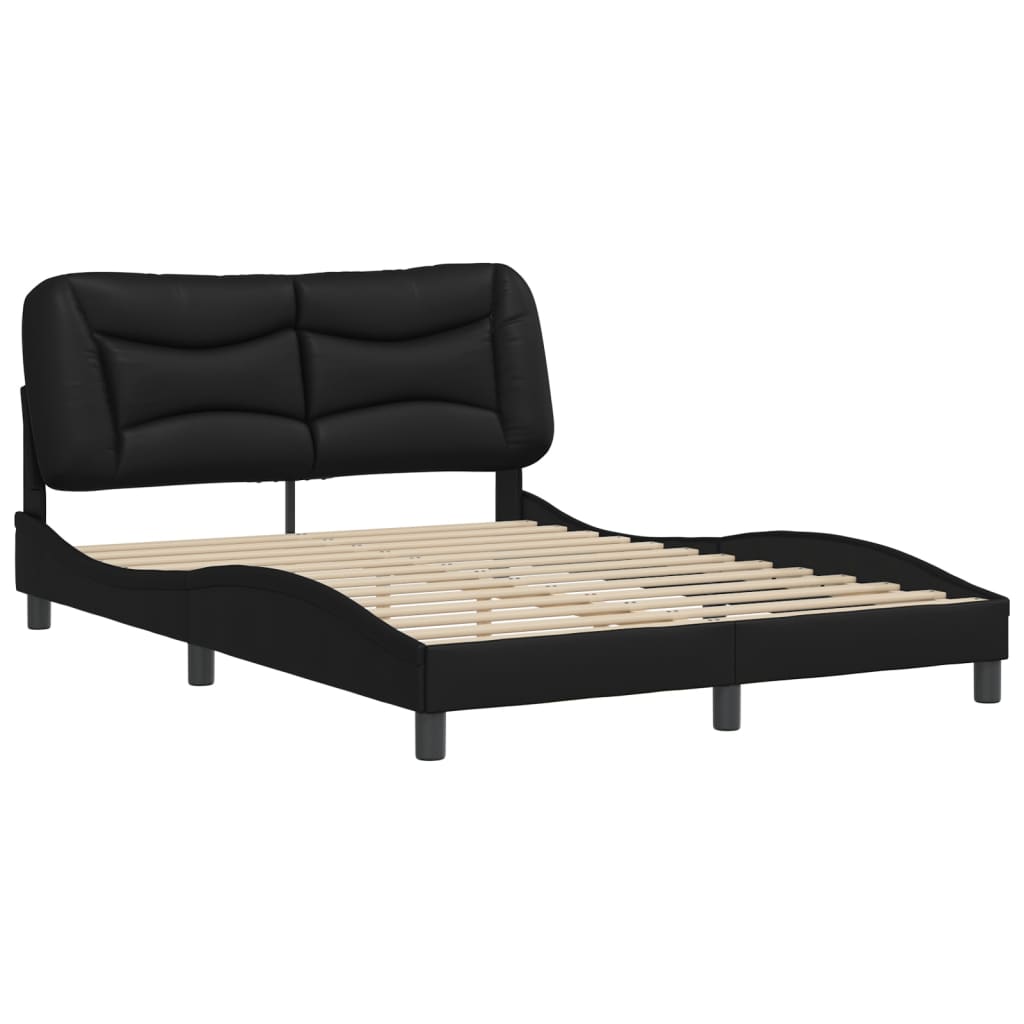 vidaXL Cadre de lit sans matelas noir 140x190 cm similicuir