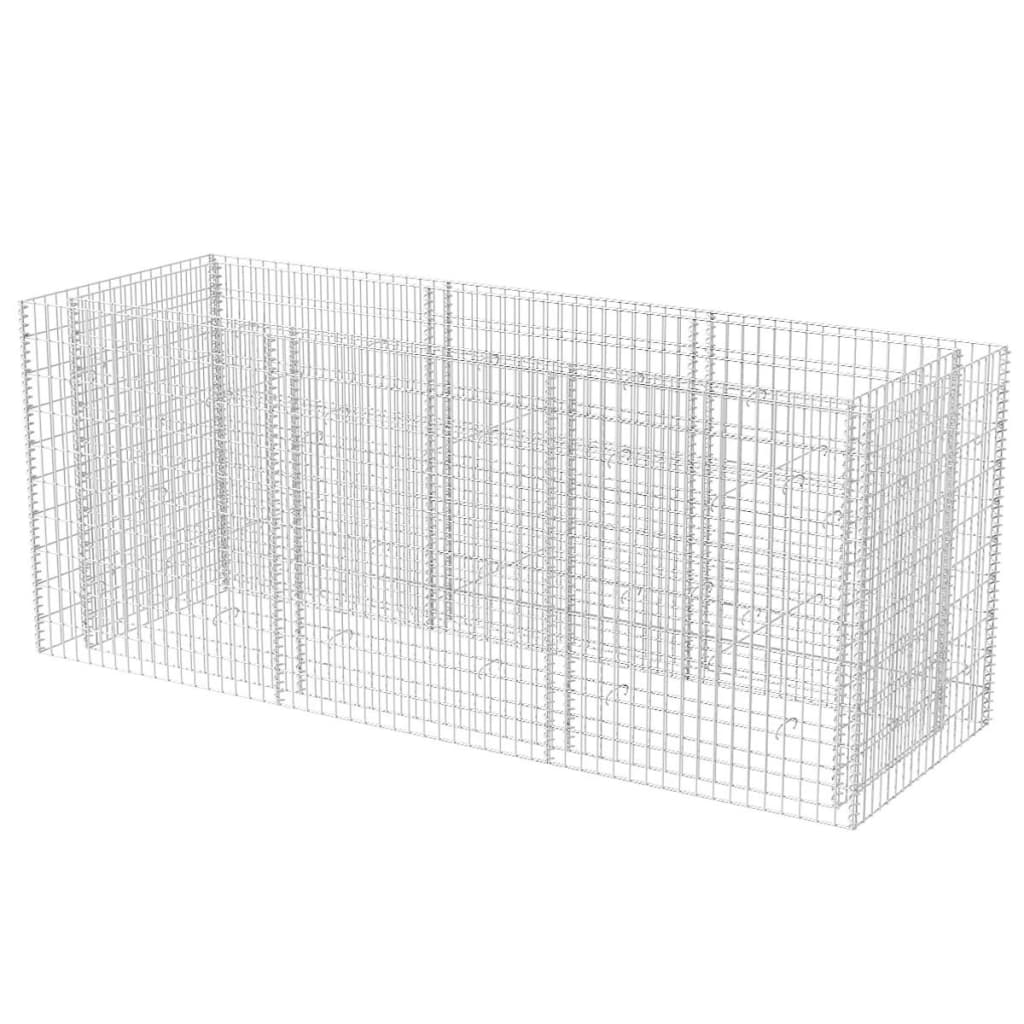 vidaXL Lit surélevé à gabion Acier 270x90x100 cm