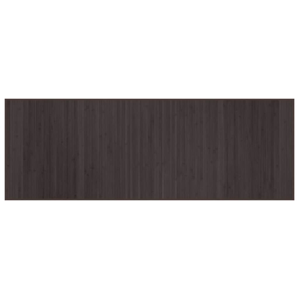 vidaXL Tapis rectangulaire marron foncé 70x200 cm bambou