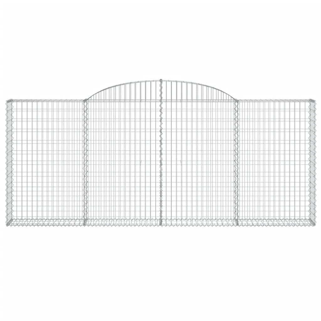 vidaXL Paniers à gabions arqués 12 pcs 300x30x120/140 cm fer galvanisé