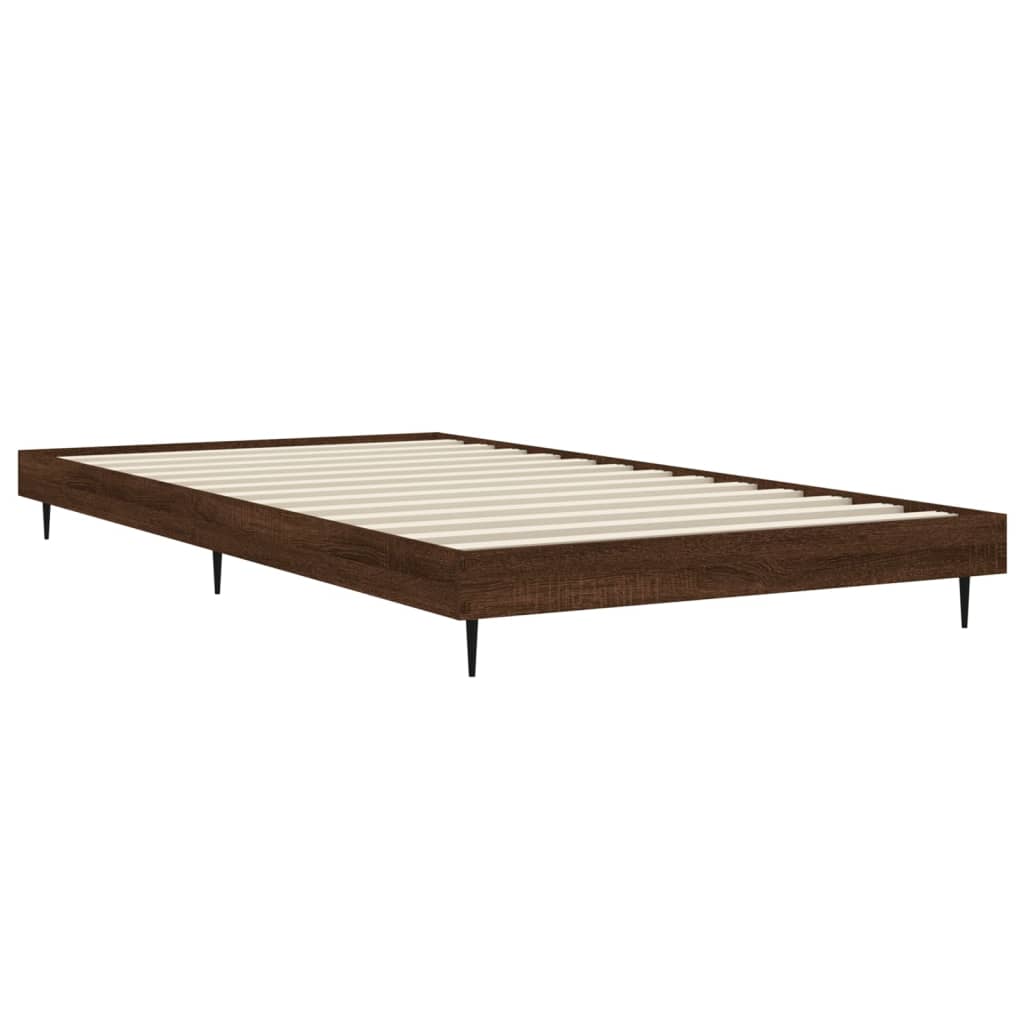 vidaXL Cadre de lit sans matelas chêne marron 100x200 cm