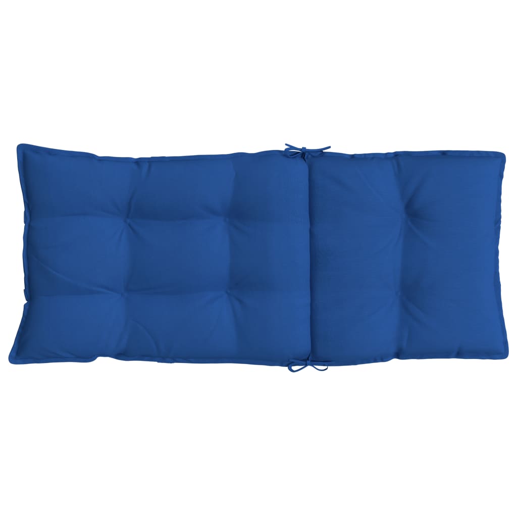 vidaXL Coussins de chaise à dossier haut lot de 4 bleu royal