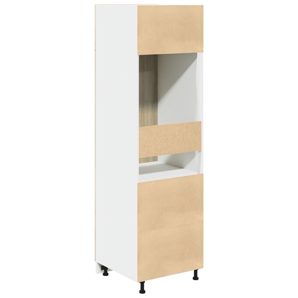 vidaXL Armoire de réfrigérateur Chêne sonoma 60x57x207 cm Aggloméré