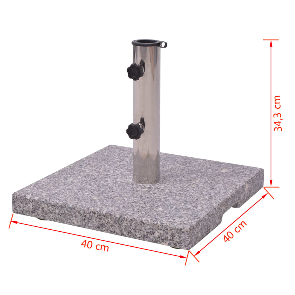 vidaXL Socle de parasol en granite 20 kg