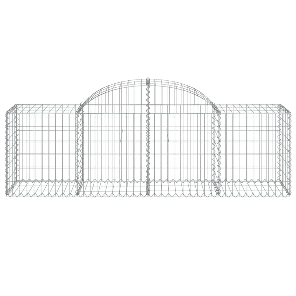 vidaXL Paniers à gabions arqués 11 pcs 200x50x60/80 cm Fer galvanisé