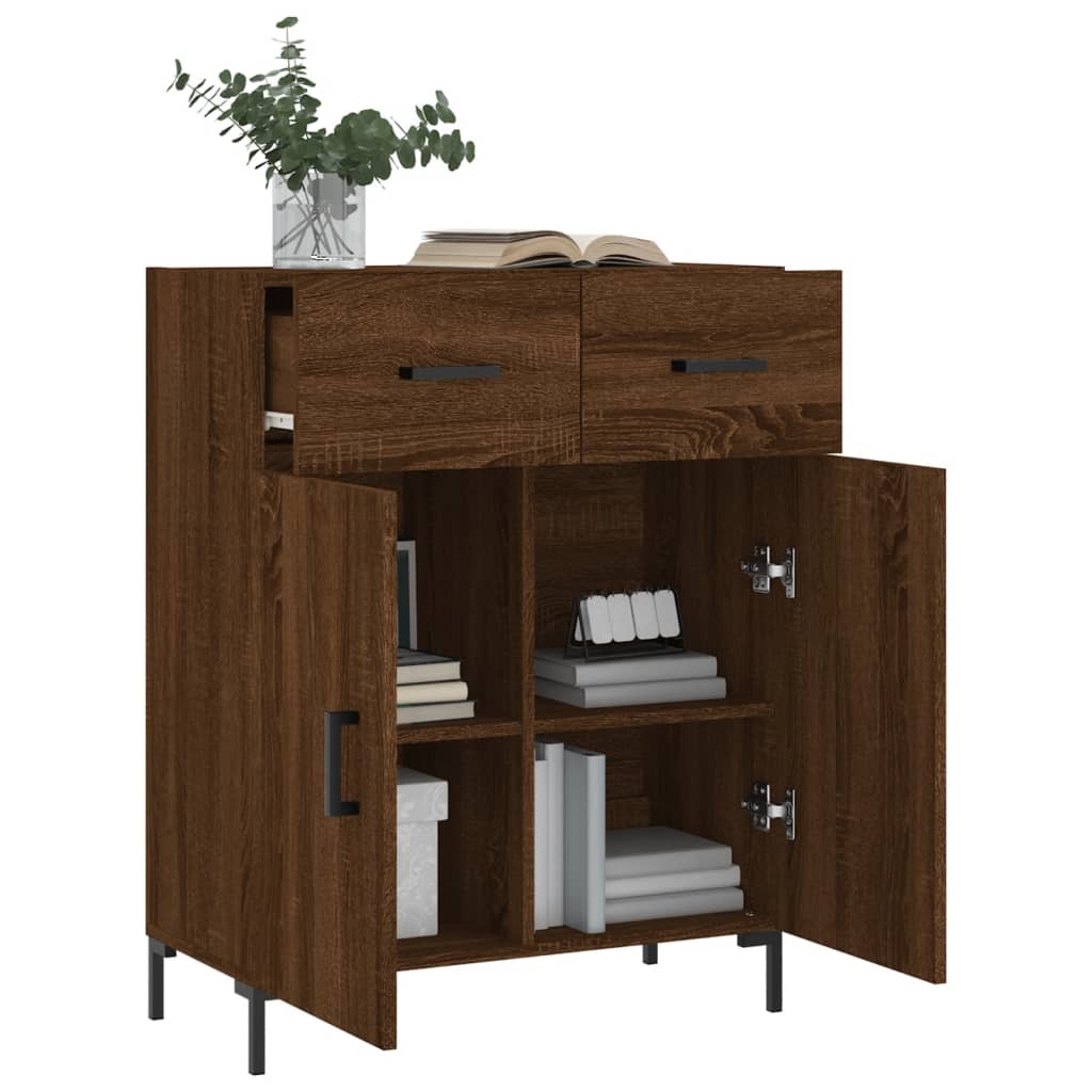 vidaXL Buffet chêne marron 69,5x34x90 cm bois d'ingénierie