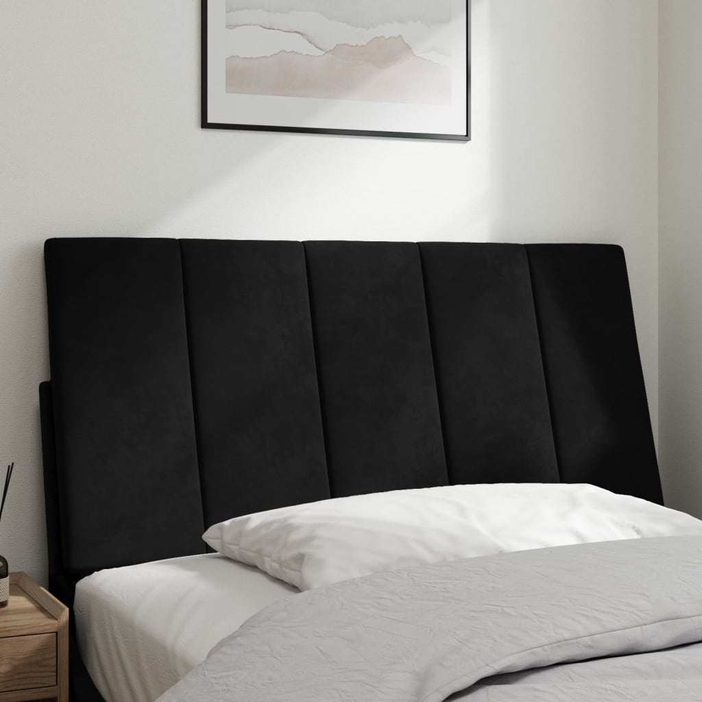 vidaXL Coussin de tête de lit noir 100 cm velours