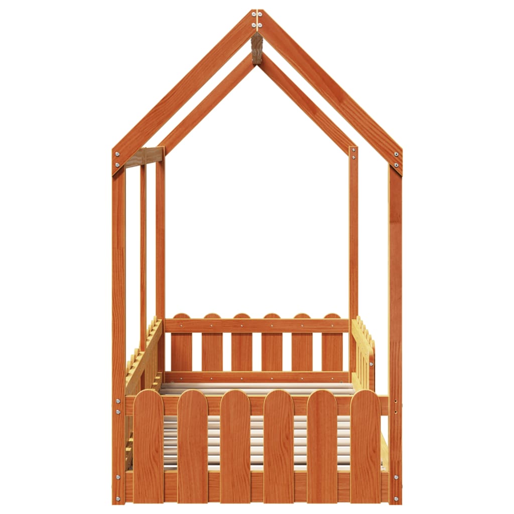 vidaXL Cadre de lit d'enfants forme de maison 80x160cm bois pin massif