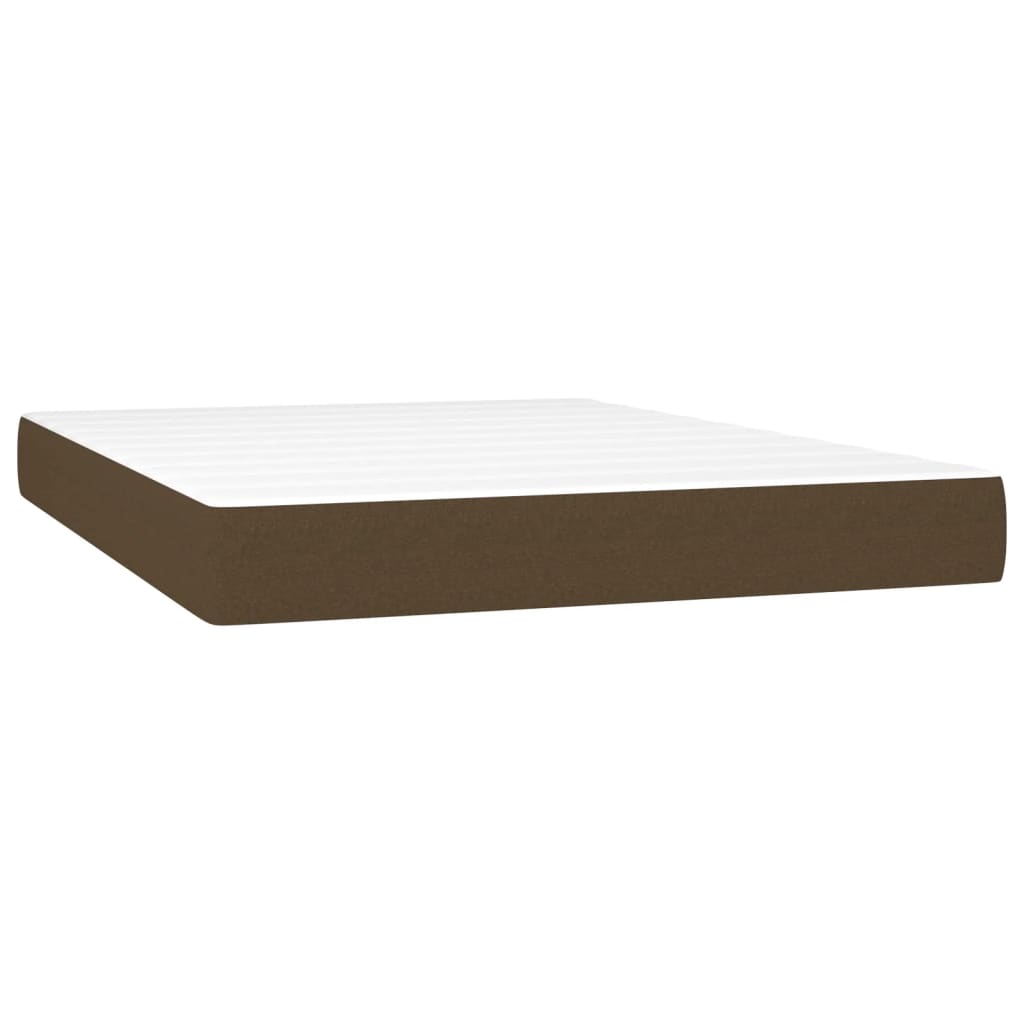 vidaXL Matelas de lit à ressorts ensachés Marron foncé 140x190x20 cm