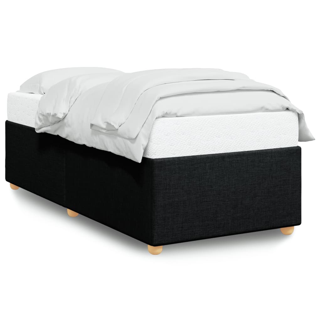 vidaXL Cadre de lit sans matelas noir 90x190 cm tissu