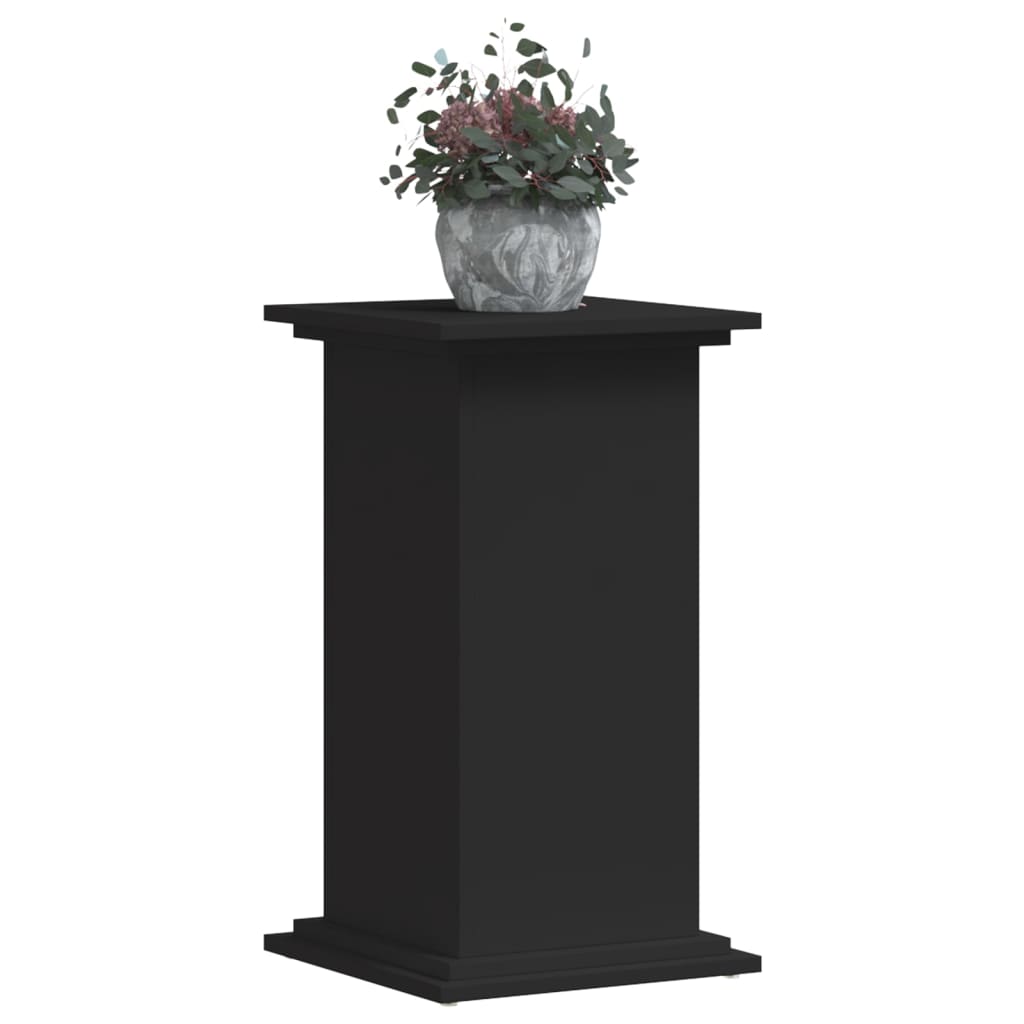 vidaXL Support pour plantes noir 33x33x60 cm bois d'ingénierie