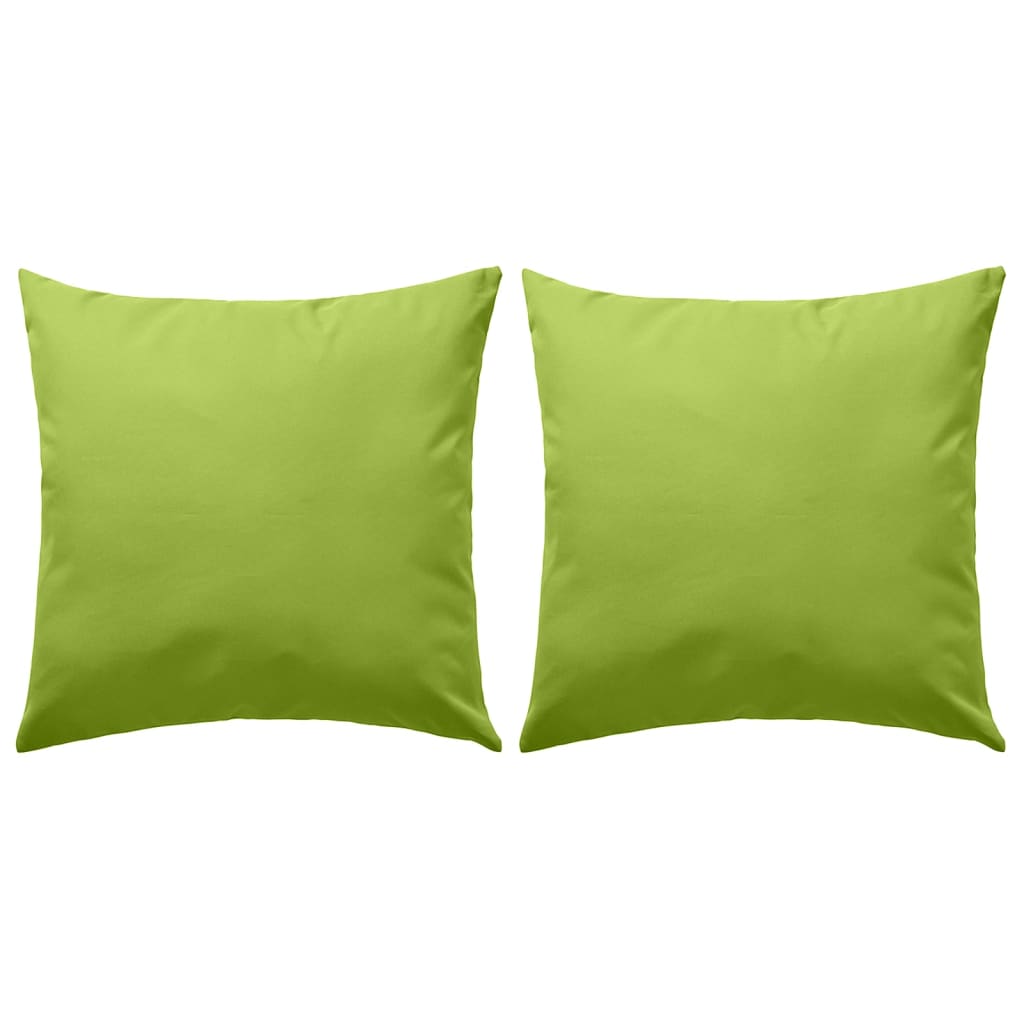 vidaXL Oreiller d'extérieur lot de 2 45 x 45 cm Vert pomme