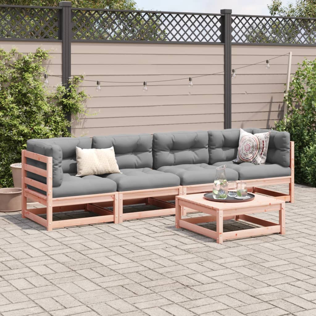 vidaXL Salon de jardin 5 pcs bois massif sapin de douglas