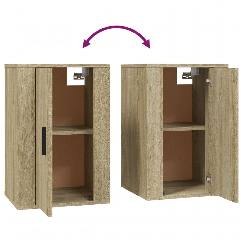 vidaXL Meubles TV muraux 2 pcs Chêne sonoma 40x34,5x60 cm